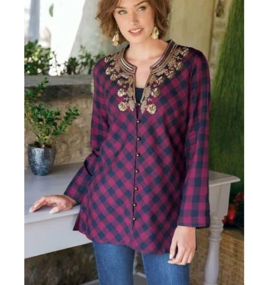 - Soft surroundings webster plaid - Picture 1 of 6